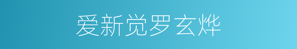 爱新觉罗玄烨的同义词