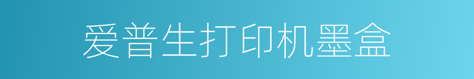 爱普生打印机墨盒的同义词
