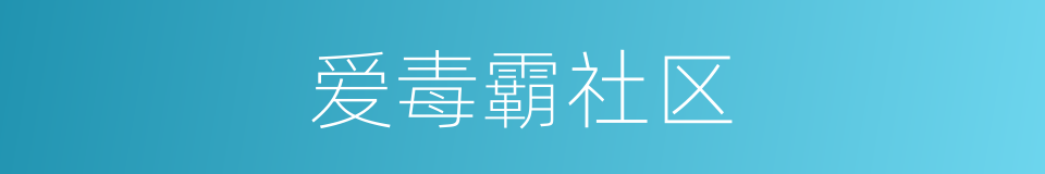 爱毒霸社区的同义词