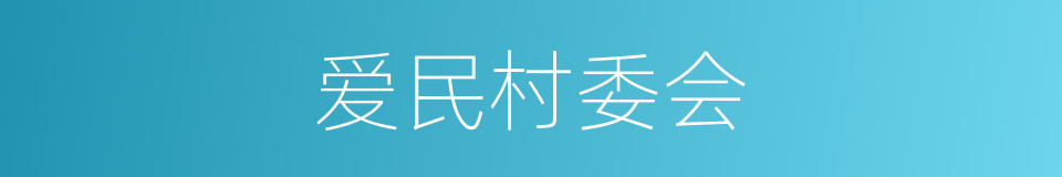 爱民村委会的同义词