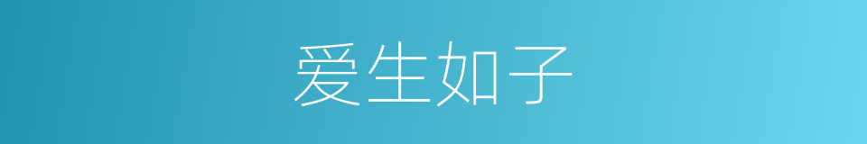 爱生如子的意思