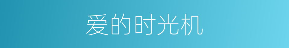 爱的时光机的同义词