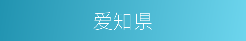 爱知県的同义词