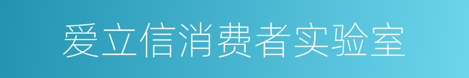 爱立信消费者实验室的同义词