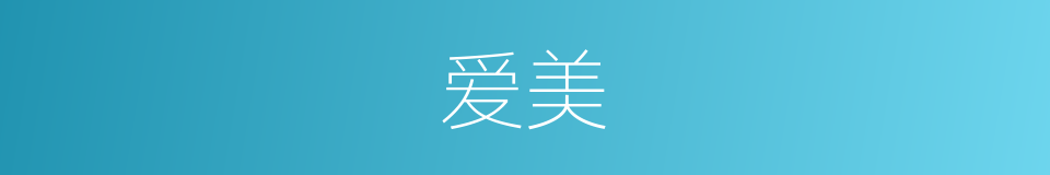 爱美的意思