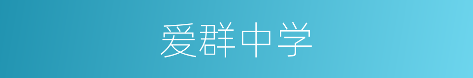 爱群中学的同义词
