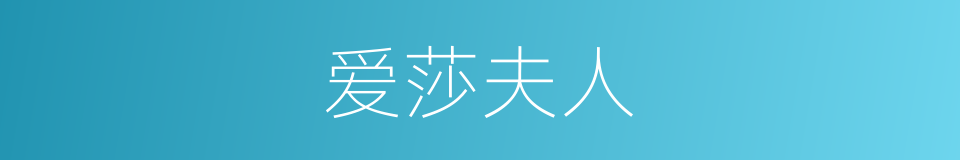 爱莎夫人的同义词