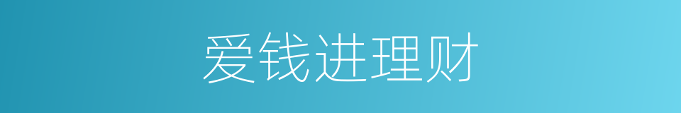 爱钱进理财的同义词