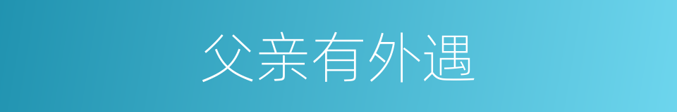 父亲有外遇的同义词