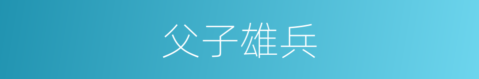 父子雄兵的同义词
