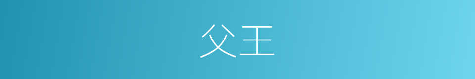 父王的意思