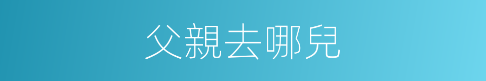 父親去哪兒的同義詞