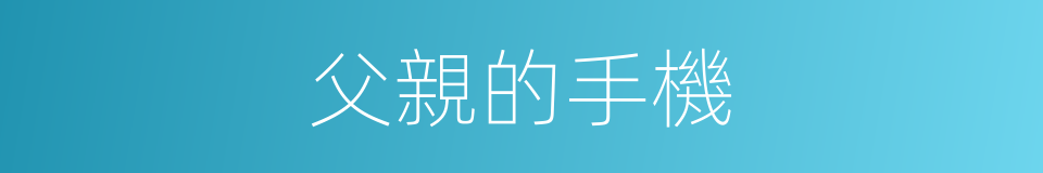 父親的手機的同義詞