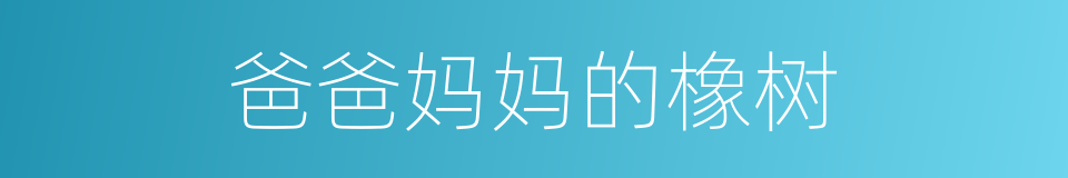 爸爸妈妈的橡树的同义词