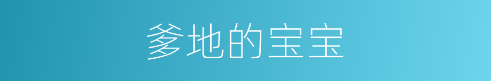 爹地的宝宝的同义词