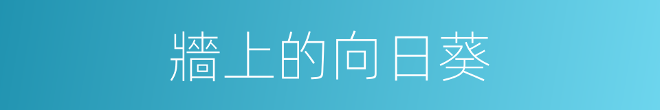 牆上的向日葵的同義詞
