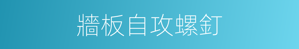 牆板自攻螺釘的同義詞