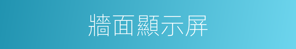 牆面顯示屏的同義詞