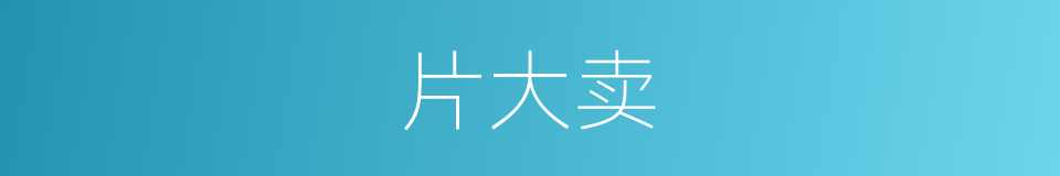 片大卖的同义词