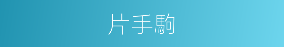 片手駒的同義詞