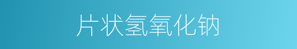 片状氢氧化钠的同义词