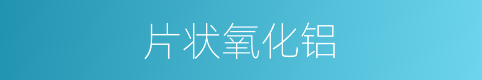 片状氧化铝的同义词