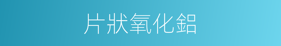 片狀氧化鋁的同義詞