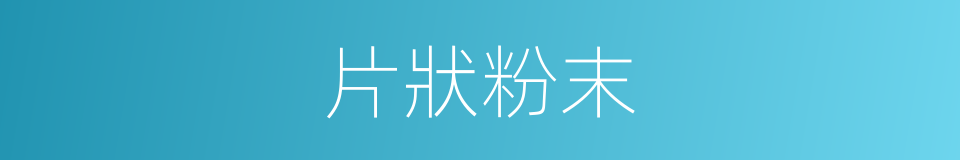 片狀粉末的同義詞