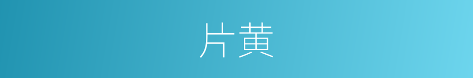 片黄的同义词