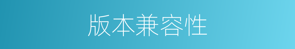 版本兼容性的同义词