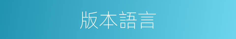 版本語言的同義詞