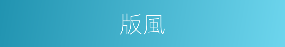 版風的同義詞