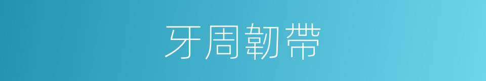 牙周韌帶的同義詞