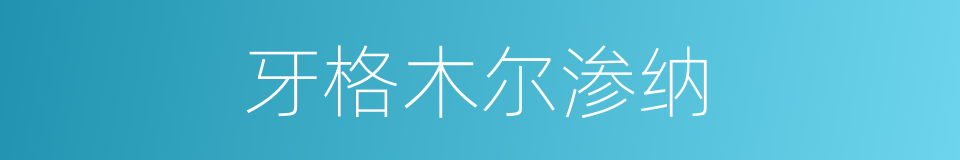 牙格木尔渗纳的意思