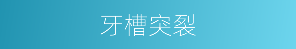 牙槽突裂的同义词