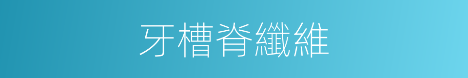牙槽脊纖維的同義詞