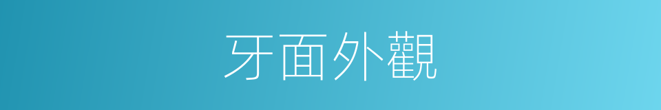 牙面外觀的同義詞