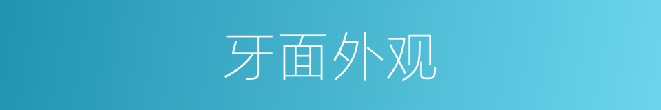 牙面外观的同义词
