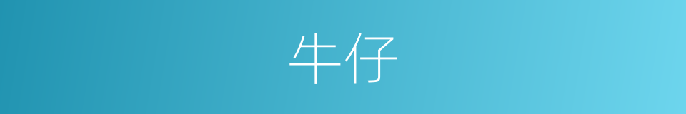 牛仔的意思