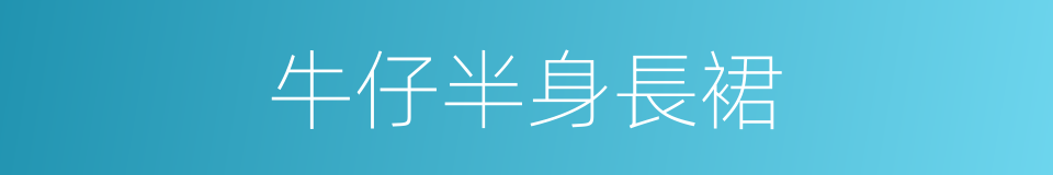 牛仔半身長裙的同義詞