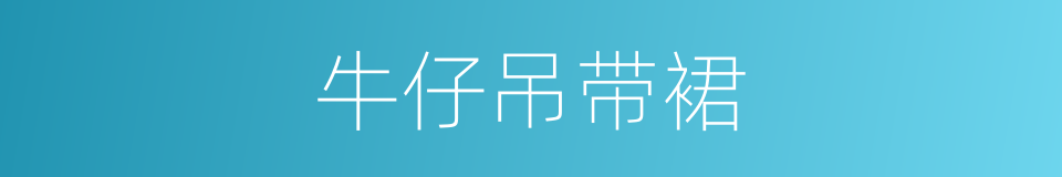 牛仔吊带裙的同义词