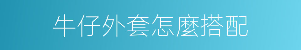 牛仔外套怎麼搭配的同義詞