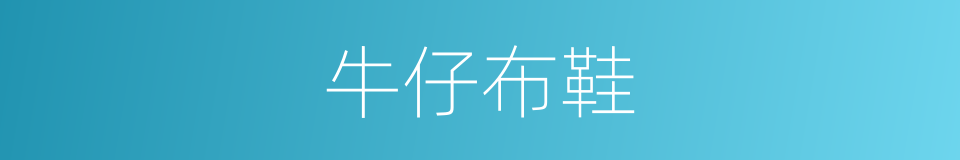 牛仔布鞋的同义词