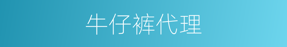 牛仔裤代理的同义词