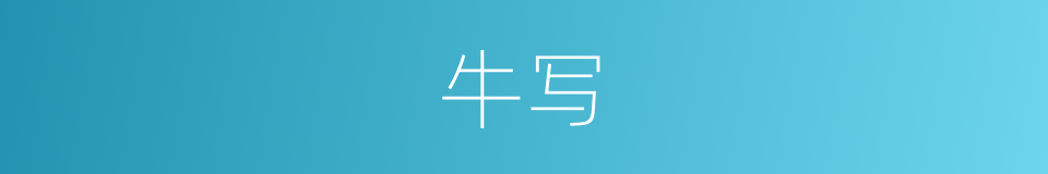 牛写的同义词