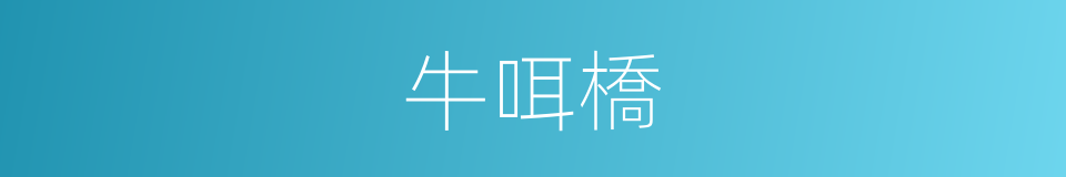 牛咡橋的同義詞