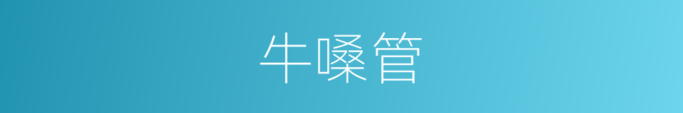 牛嗓管的同义词