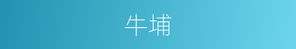 牛埔的同义词