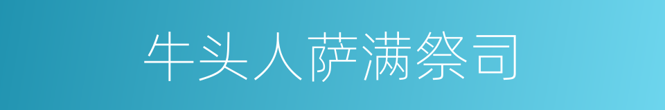 牛头人萨满祭司的同义词