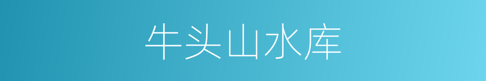 牛头山水库的同义词